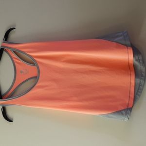 Women's Old Navy Active Coral & Gray Racerback Sleeveless Workout Top, Sz S